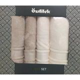 Özdilek Best Hamam Seti, Banyo Havlu Takımı (Büyük Boy)-Colourist Bej Krem