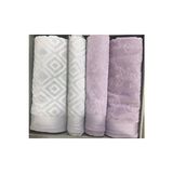Özdilek Best Hamam Takımı Seti - Pastoral Lila Gri 1536 - 70 x 150 cm - Lila - Gri