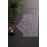 Özdilek Bevel Angles 2'li Banyo Paspası - Açık Gri