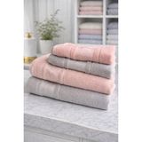 Özdilek Blossom Best Set (Hamam Takımı) Pembe-Gri - 70 x 150 cm - Pembe - Gri