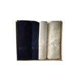 Özdilek Branch Best Set (HAMAM TAKIMI) 4 Parça Havlu Seti Krem-lacivert