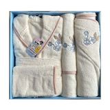 Özdilek Bugs Bunny Lisanslı Nakışlı Bambu Bebek Bornoz Seti - Krem - 0 - 1 Yaş