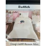 Özdilek Butterfly Ballet Tek Kişilik Lastikli Fitted Çarşaf Nevresim Takımı Pembe - 160 x 220 cm