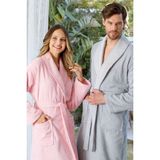 Özdilek Camellia Happy Set Pamuk Bornoz Takımı Gri-Pembe M-L 5 Parça Konforlu Set - M - L - Gri - Pembe