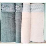 Özdilek Candıdum Yesıl-Krem/yesıl Best Set Hamam Takımı - Standart - Yeşil - Krem