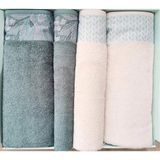 Özdilek Candıdum Yesıl-Krem/Yesıl Best Set Hamam Takımı