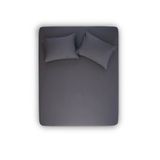 Özdilek Çift Kişilik Antrasit Fitted Lastikli Kumaş Çarşaf ve 2 Yastıklı 160x200+30 Cm