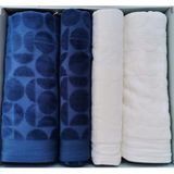 Özdilek Cırcular Krem-Indigo Best Set (Hamam Takımı) - Çift Kişilik