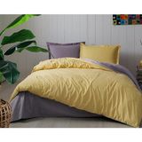 Özdilek Colormix Sarı Gri 200 x 220 cm Çift Kişilik Ranforce Nevresim Takımı