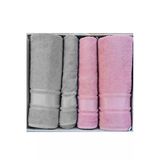 Özdilek Colourist Best Set Açık Gri Pembe Hamam Takımı