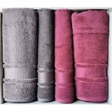 Özdilek Colourist Best Set Hamam Seti Banyo Havlu Takımı Açık Antrasit- Koyu Pembe - 75 x 150 cm