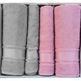 Özdilek Colourıst Best Set (Hamam Takımı) Gri-Pembe - 50 x 90 cm - Gri - Pembe