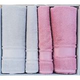 Özdilek Colourist Best Set Pamuklu (Hamam Takımı) Gri - Pembe - 90 x 150 cm