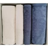 Özdilek Curve Best Set (Hamam Takımı) Krem-Indigo - Renkli - 70 x 150 cm