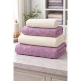 Özdilek Curve Best Set (Hamam Takımı) Mürdüm-Krem - 70 x 150 cm - Mürdüm - Krem