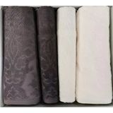 Özdilek Curve Krem-Antrasit Best Set Hamam Takımı Krem