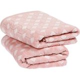 Özdilek Decora 2'li Havlu 50 x 90 cm Pamuk Renk Pembe Yumuşak ve Dayanıklı