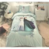 Özdilek Disney Kapitoneli Nevresim Takımı Ranforce Mint Frozen Leaves - Standart