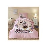 Özdilek Disney Kapitoneli Nevresim Takımı Ranforce Pembe Minnie Garden Tek Kişilik, 8697353649264