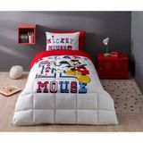 Özdilek Disney Mickey Collage Fitted Gri Tek Kişilik Uyku Seti