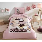 Özdilek Disney Minnie Garden Ranforce Tek Kişilik Nevresim Takımı Pembe Pembe