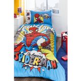 Özdilek Disney Spiderman Newyork Mavi Tek Kişilik Nevresim Takımı
