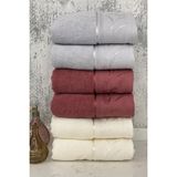 Özdilek Ditsy El-Yüz Havlusu 6 Adet-Krem-Mürdüm-Gri - 50 x 80 cm - Krem - Mürdüm