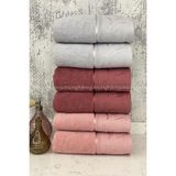 Özdilek Ditsy El-Yüz Havlusu 6 Adet-Pembe-Mürdüm-Gri - 50 x 80 cm - Antrasit - Mürdüm