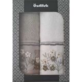 Özdilek Ditsy Garden 2'li Havlu 50*90 cm El-Yüz Havlusu Nak-2 - Krem - 50 x 90 cm