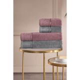 Özdilek Ditsy Mürdüm - Antrasit Best Set Hamam Takımı - 70 x 150 cm