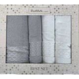 Özdilek Elissa Best Set Hamam Takımı - Gri - Beyaz - 70 x 155 cm