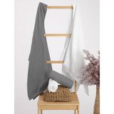 Özdilek Elissa Best Set Hamam Takımı - Gri - Beyaz - 75 x 150 cm