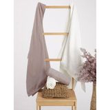 Özdilek Elissa Best Set Hamam Takımı - Krem - Taş - 75 x 150 cm - Krem Rengi