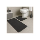 Özdilek Elite Banyo Paspası Takımı, 50x60-60x100 cm, Antrasit