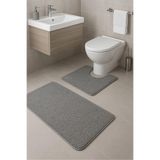 Özdilek Elite Banyo Paspası Takımı, Gri, 50x60-60x100 cm
