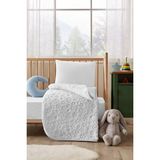 Özdilek Embos Bebek Battaniyesi Açık Gri Düz Desenli Yumuşak Polyester 100X120 cm Cinsiyet: Unisex - 100 X 120