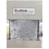 Özdilek Embos Peluş Bebek Battaniyesi 100 X 120 Açık Gri 9561