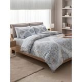 Özdilek Ethnique Tek Kişilik Kışlık Flanel Nevresim Takımı – %100 Pamuk, Yumuşak ve Sıcak Tutucu Kumaş - Mavi - 160 x 220 cm