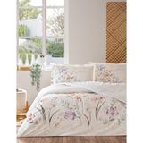 Özdilek Fıtted Ranforce Çift Kişilik Nevresim Takımı White Lıly Lila - 200 x 220 cm