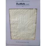 Özdilek Flair Çift Kişilik Kadife Yatak Örtüsü 230X 250 cm Kemik - Kemik Rengi - 230 x 250 cm