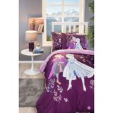 Özdilek Frozen Natural Disney Lisanslı Lastikli Fitted Çarşaf Çocuk Nevresim Takımı Tek Kişilik - Lila - 160 x 200 cm