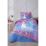 Özdilek Frozen Snow Queen Tek Kişilik Disney Lisanslı Çocuk Yatak Örtüsü 160X230 Cm Pembe