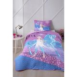 Özdilek Frozen Snow Queen Tek Kişilik Disney Lisanslı Çocuk Yatak Örtüsü Takımı - Pembe - 160 x 230 cm