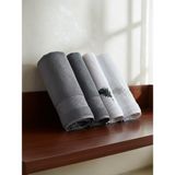 Özdilek Golden Palm Antrasit Açık Gri Kadife Havlu Seti %100 Pamuk Nakışlı Lüks Banyo Havlusu Best Set - Gri - Antrasit - 90 x 150 cm - 50 x 90 cm