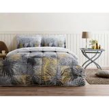 Özdilek Golden Palm Gri Çift Kişilik Trendy Battaniye Nevresim Takımı