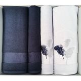 Özdilek Golden Palm Lacivert Gümüş Havlu Seti Hamam Takımı - 90 x 150 cm - Çok Renkli