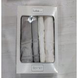 Özdilek Hamam Takımı Camellia Gri Krem - 70 x 150 cm - Gri - Krem