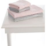 Özdilek Hamam Takımı Camellia Gri Pembe - 75 x 150 cm - Gri - Pembe