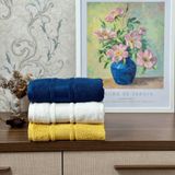 Özdilek Havlu 3’lü %100 Pamuk El Yüz Havlusu 90X50CM Banyo Havlusu Colourist - 90 x 150 cm - Sarı - Beyaz