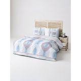 Özdilek Infinity Tek Kişilik Kışlık Flanel Nevresim Takımı – %100 Pamuk, Yumuşak ve Sıcak Tutucu Kumaş - Mavi - 160 x 220 cm